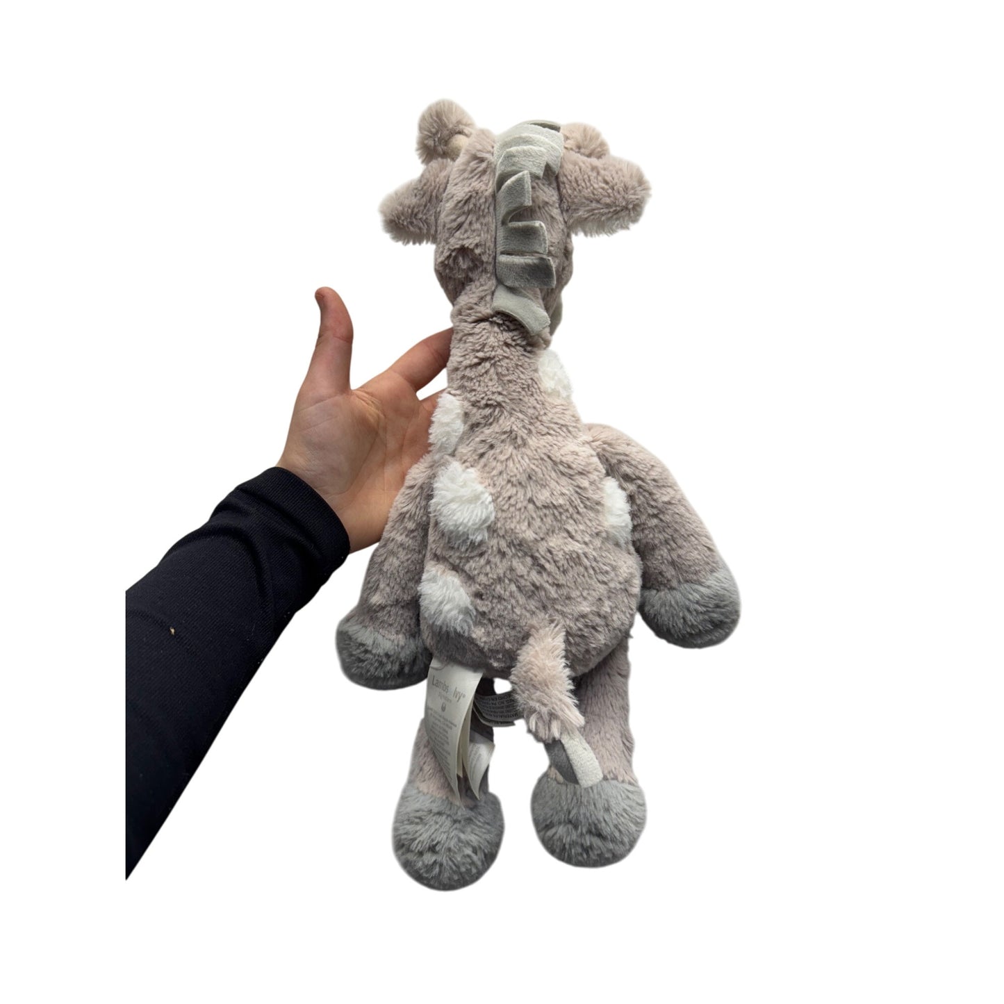 Lambs & Ivy Signature Plush Giraffe Stuffed Animal Toy 16" Gray & White #9381