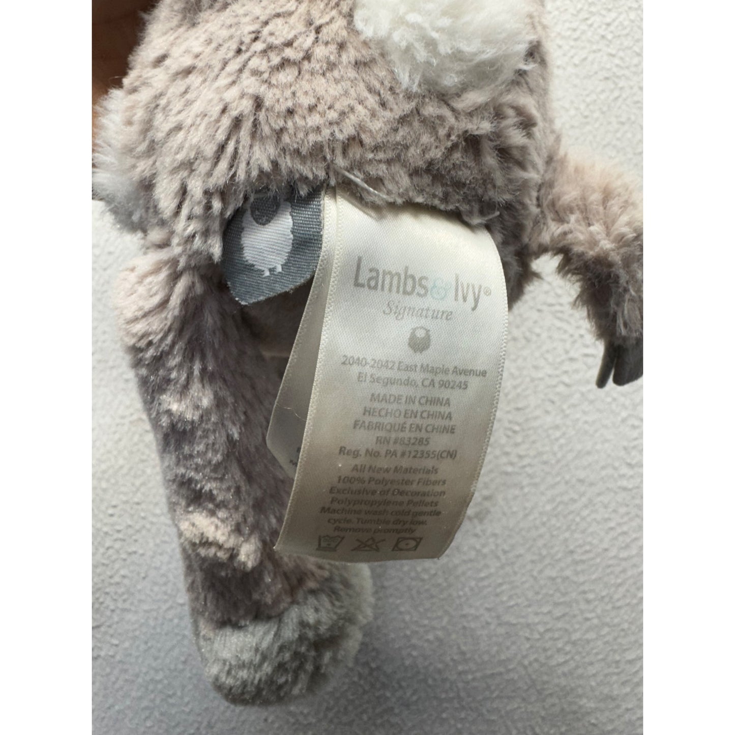 Lambs & Ivy Signature Plush Giraffe Stuffed Animal Toy 16" Gray & White #9381