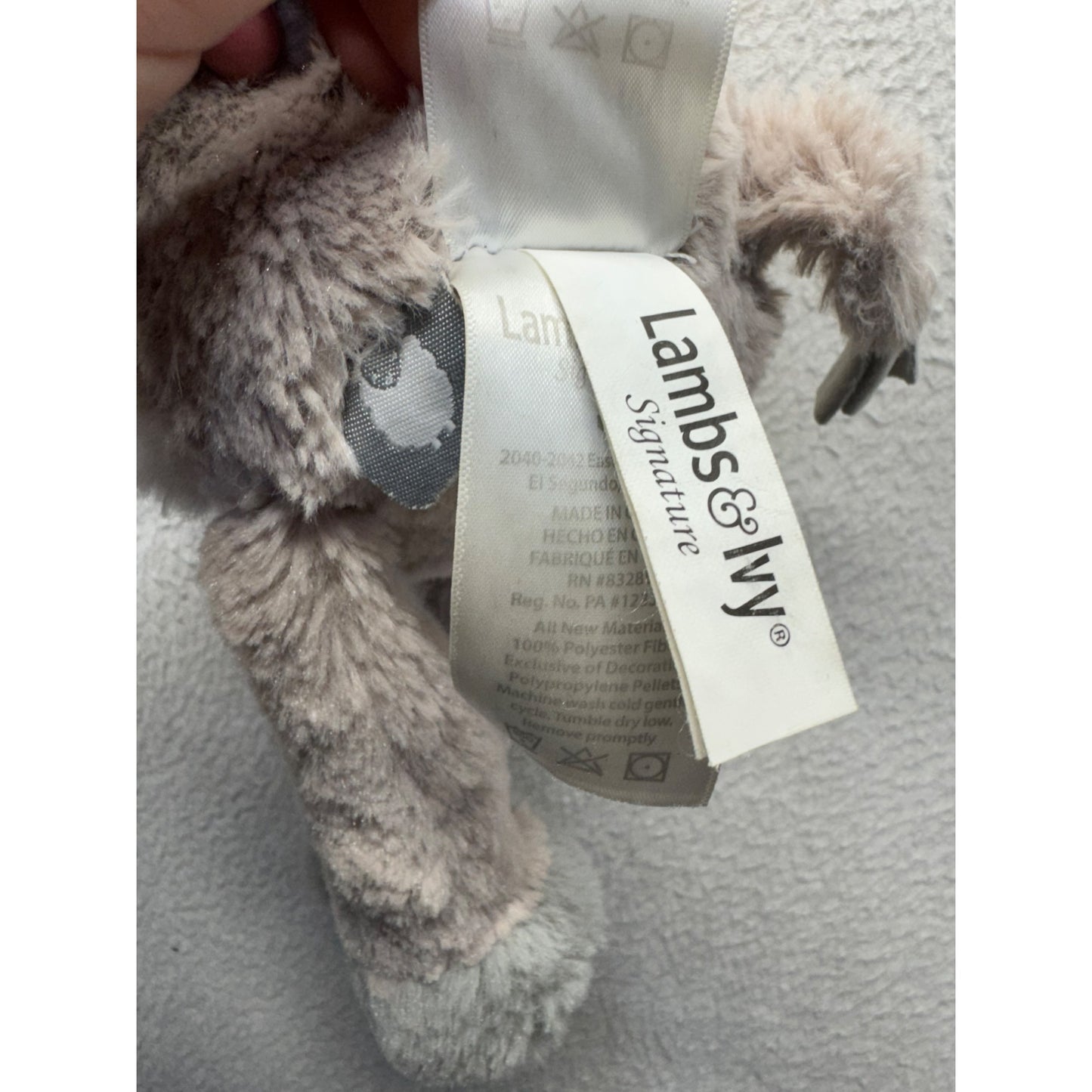 Lambs & Ivy Signature Plush Giraffe Stuffed Animal Toy 16" Gray & White #9381