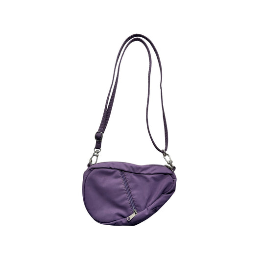 AmeriBag Purple Crossbody Nylon Bag With Adjustable Strap & Zipper Pockets #9712