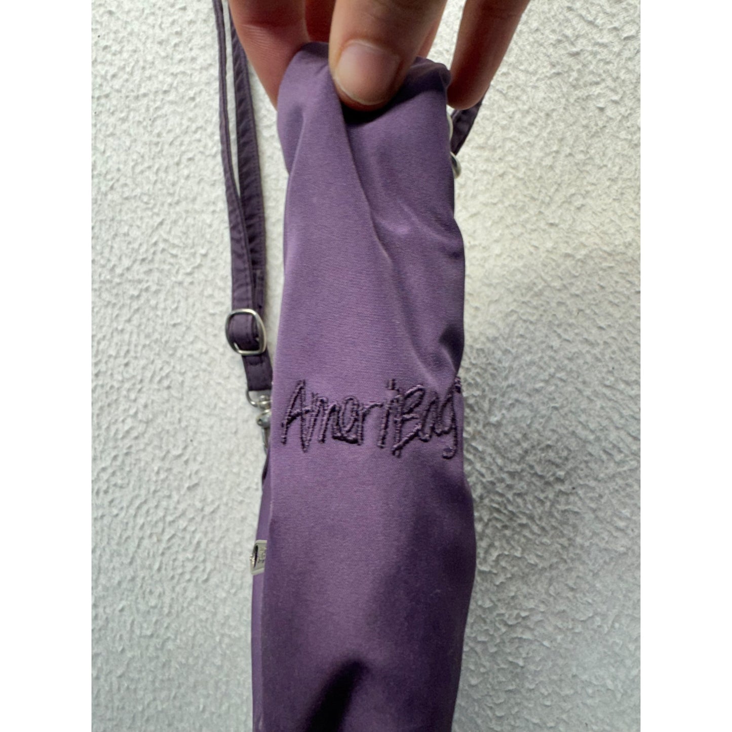 AmeriBag Purple Crossbody Nylon Bag With Adjustable Strap & Zipper Pockets #9712
