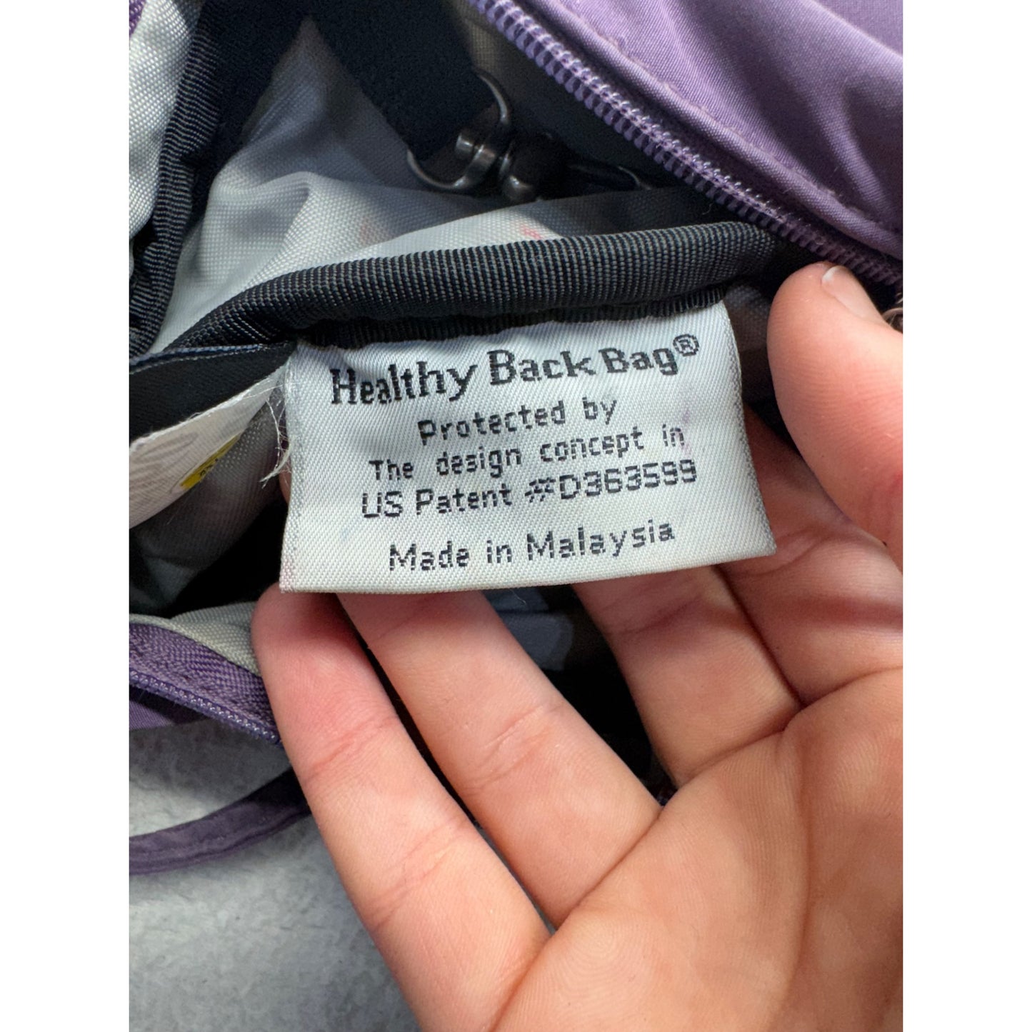 AmeriBag Purple Crossbody Nylon Bag With Adjustable Strap & Zipper Pockets #9712