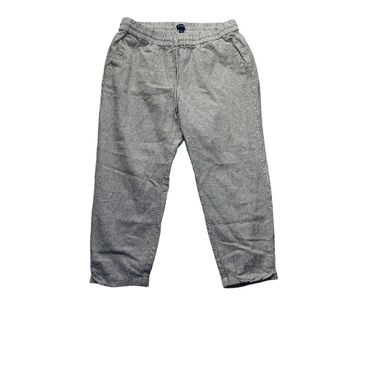 J.Crew Womens Striped Linen/Cotton Blend Elastic-Waist Pants #7326