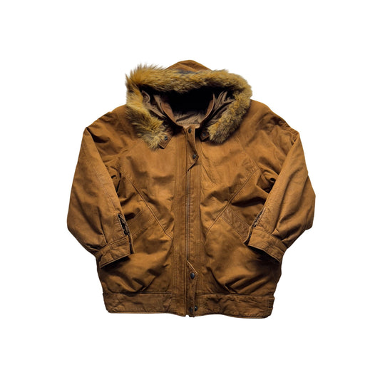 Women’s Vintage Comint Hooded Faux-fur Trimmed Jacket #7734