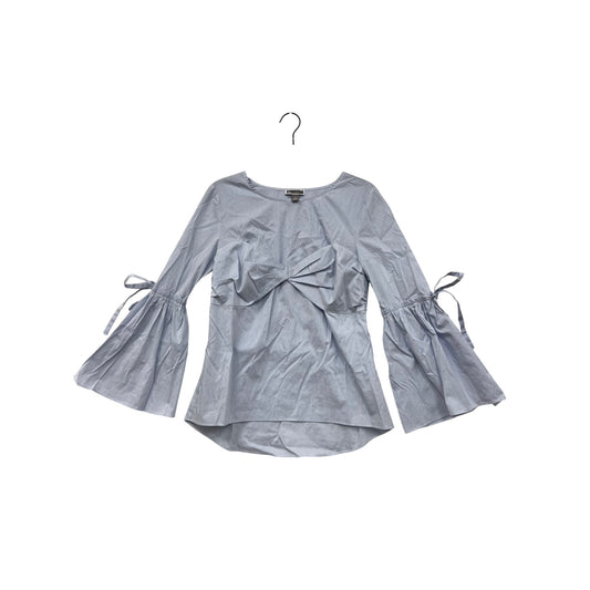 Blue Bell Sleeve Womens Top W/ Front Knot Detail & Tie Sleeves By Chelsea Size S #6840