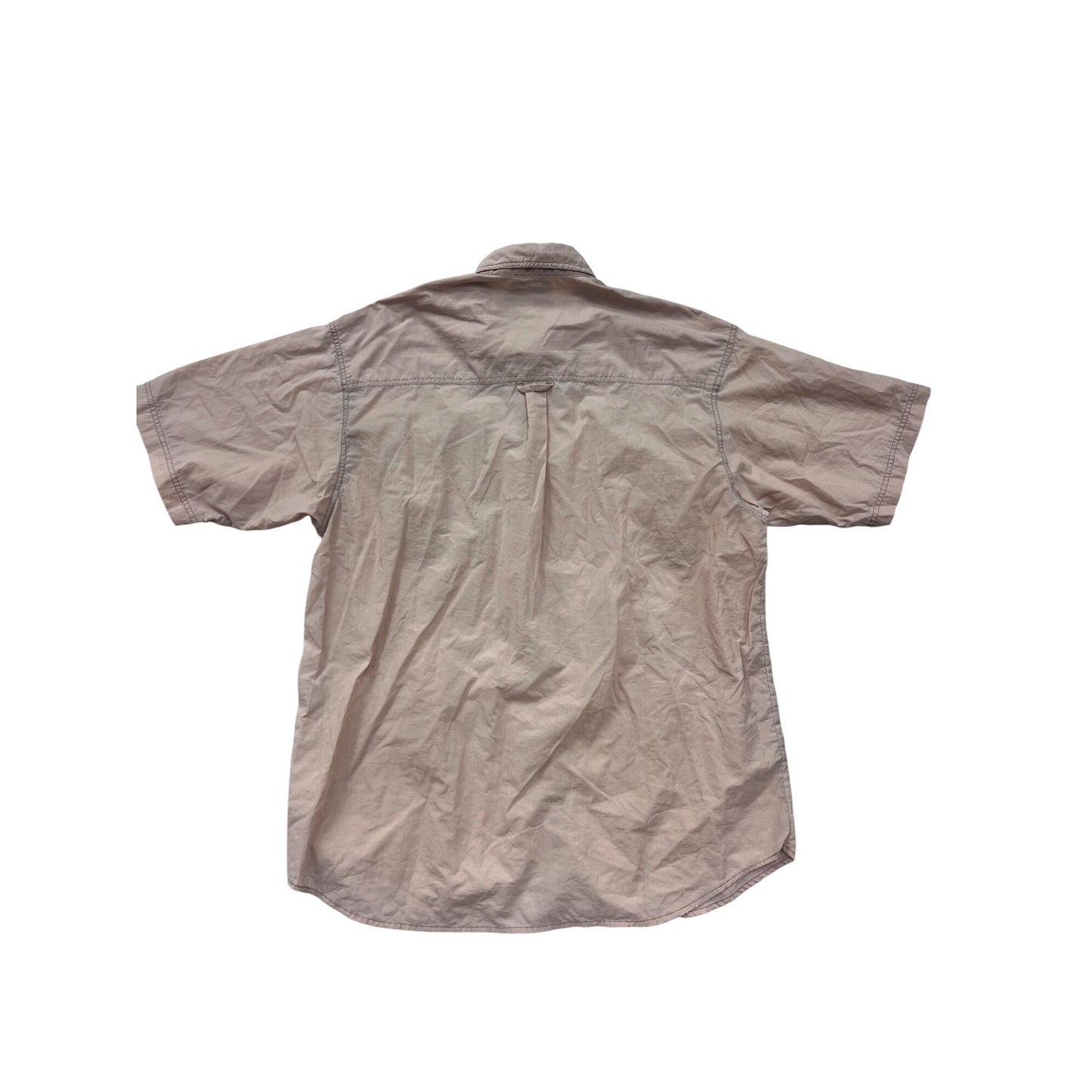 Columbia XL Beige Nylon Button-Up Outdoor Shirt #8733