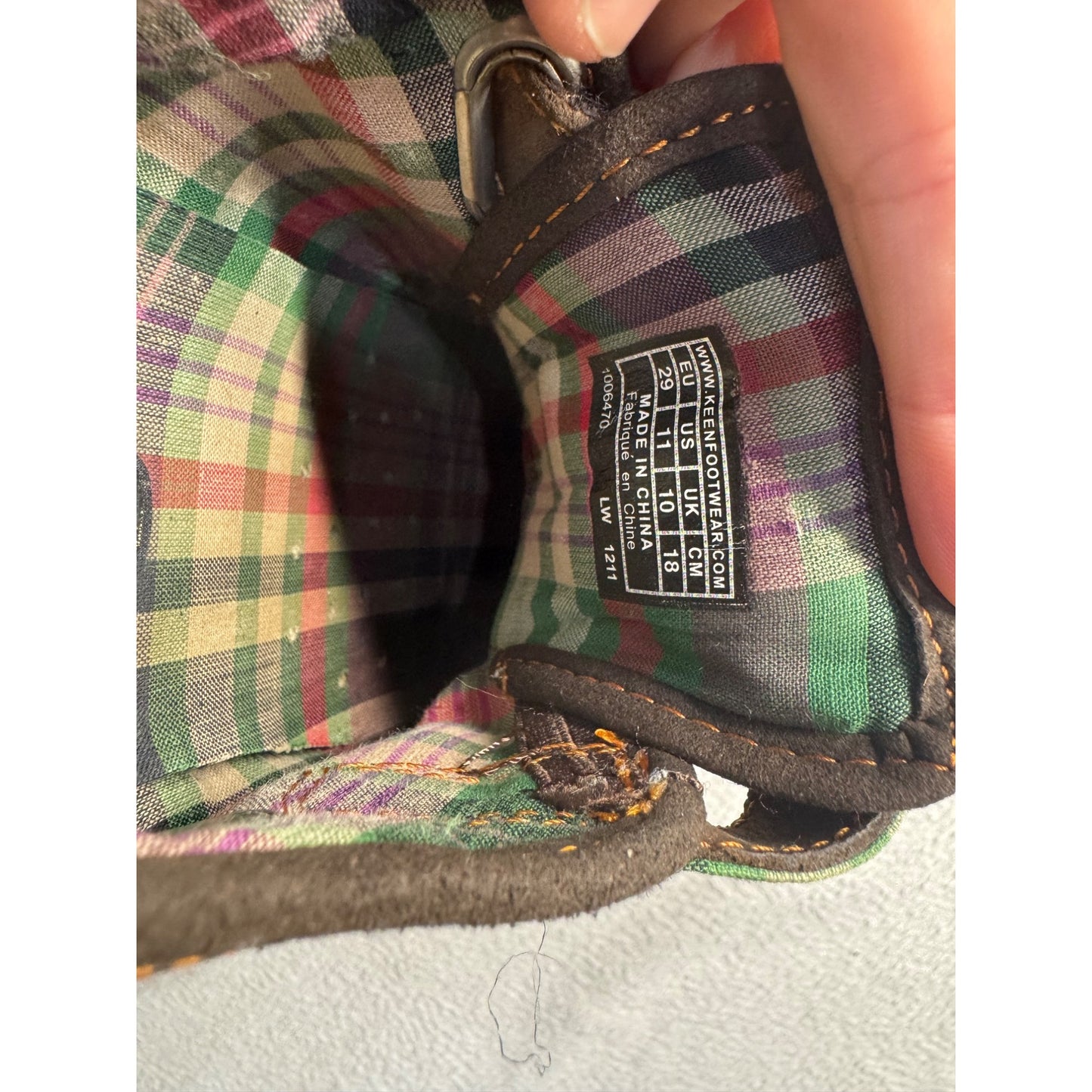 Keen Boys Canvas & Suede Sneakers With Orange Accents Size 11 #381B