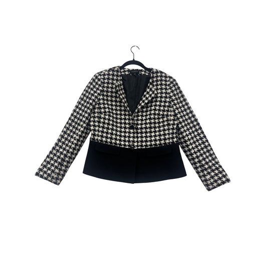 Talbots Houndstooth Blazer Size 10 #362A