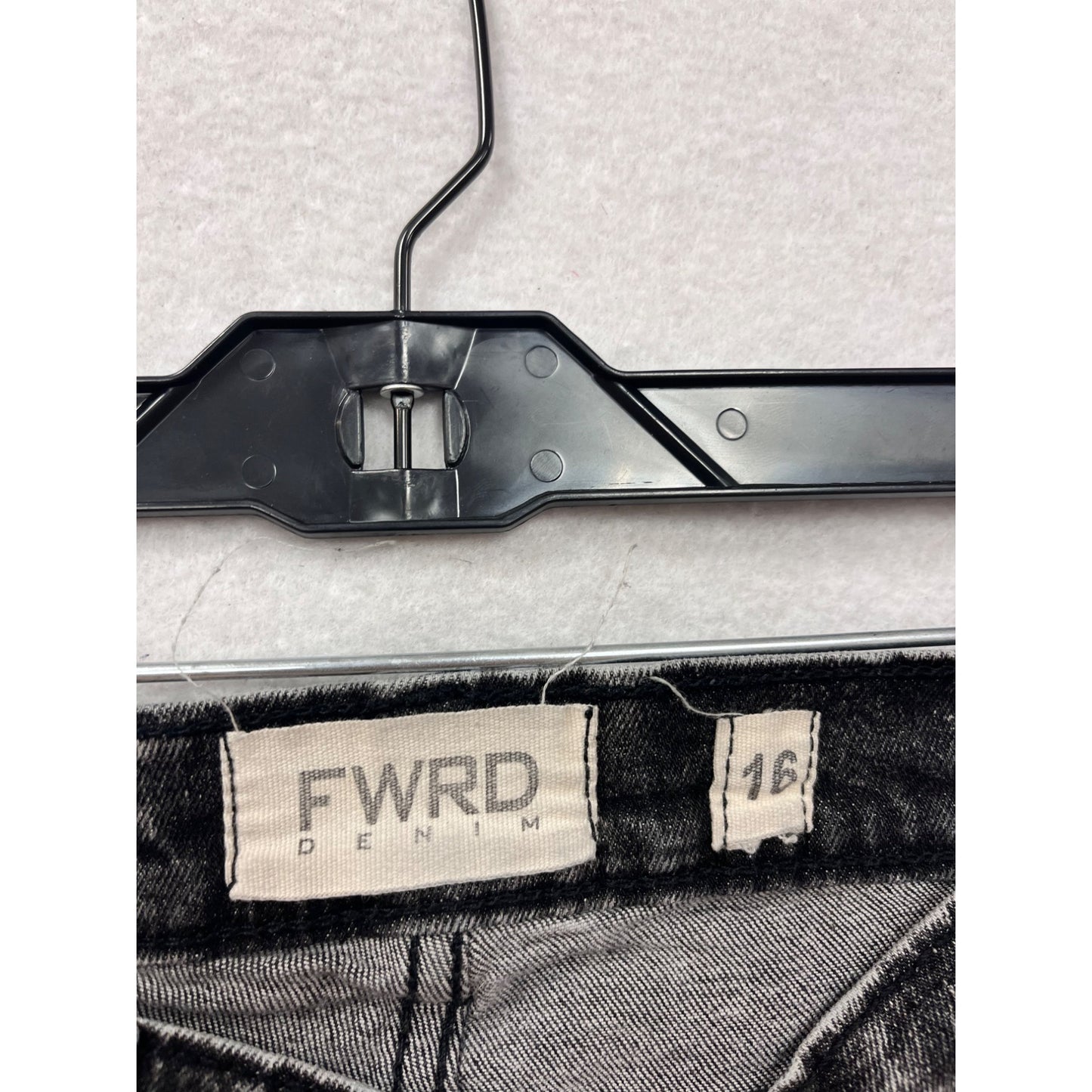 FWRD Denim Distressed Black Wash Slim Fit Jeans Size 16 #8947