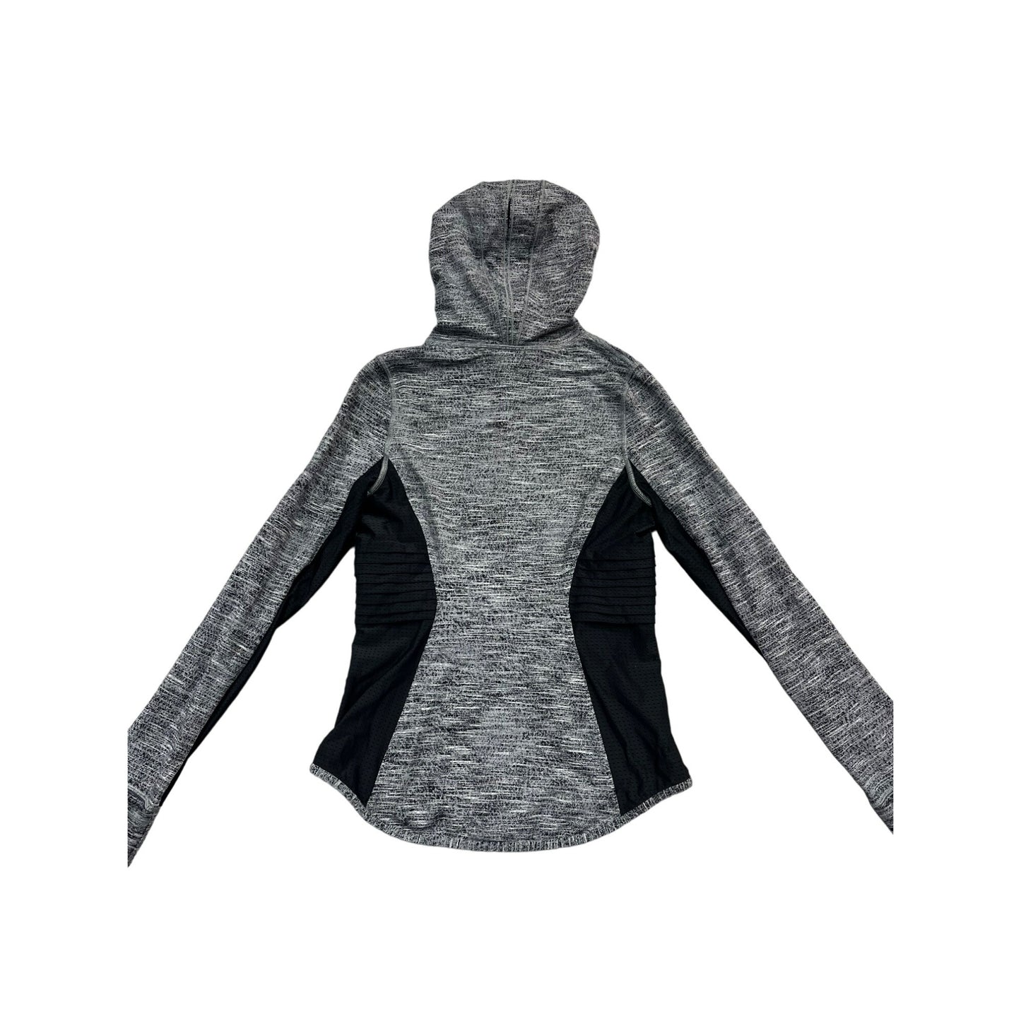 Girls Gray heather mesh pieced running jacket #2661