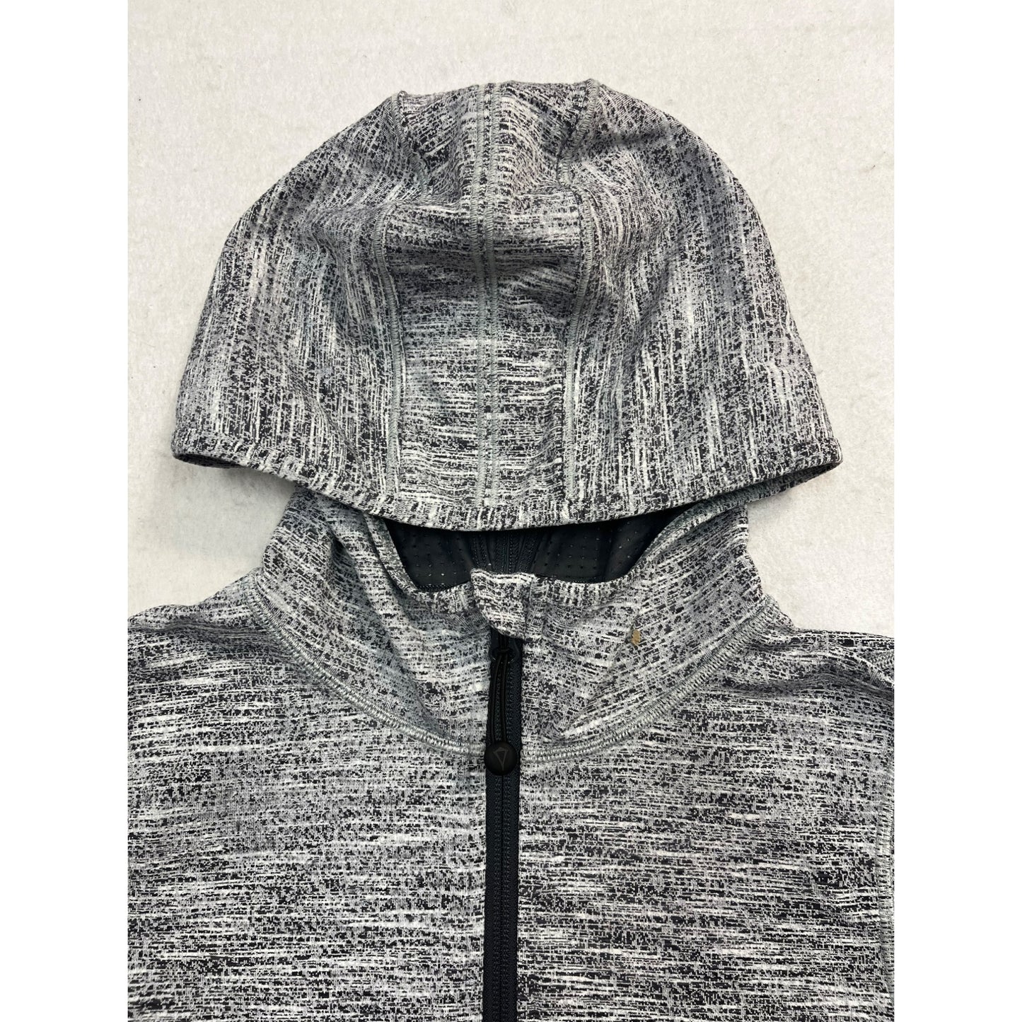 Girls Gray heather mesh pieced running jacket #2661