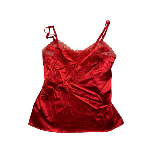 Vintage Red Vanity Fair Lace Trim Camisole #5730