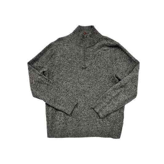 J.Crew Half-Zip Sweater L 100% Lambs Wool Gray #8324