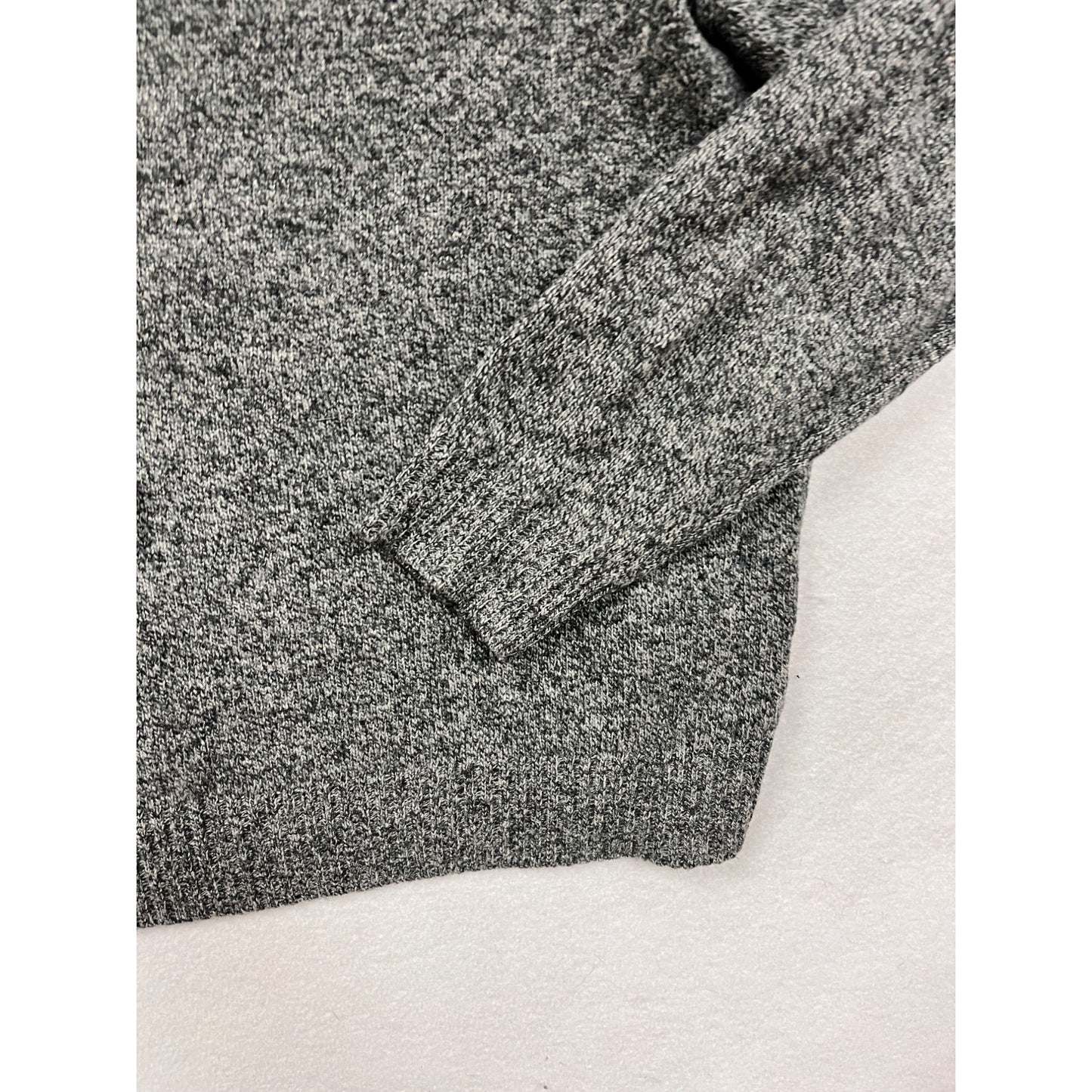 J.Crew Half-Zip Sweater L 100% Lambs Wool Gray #8324