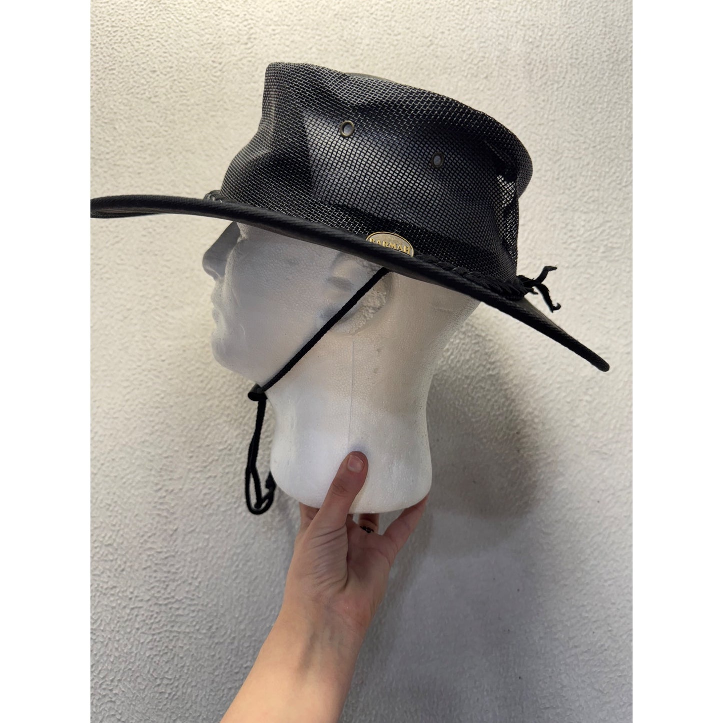 Barmah Canvas Drover Hat X-Large Australian Design Black 9485