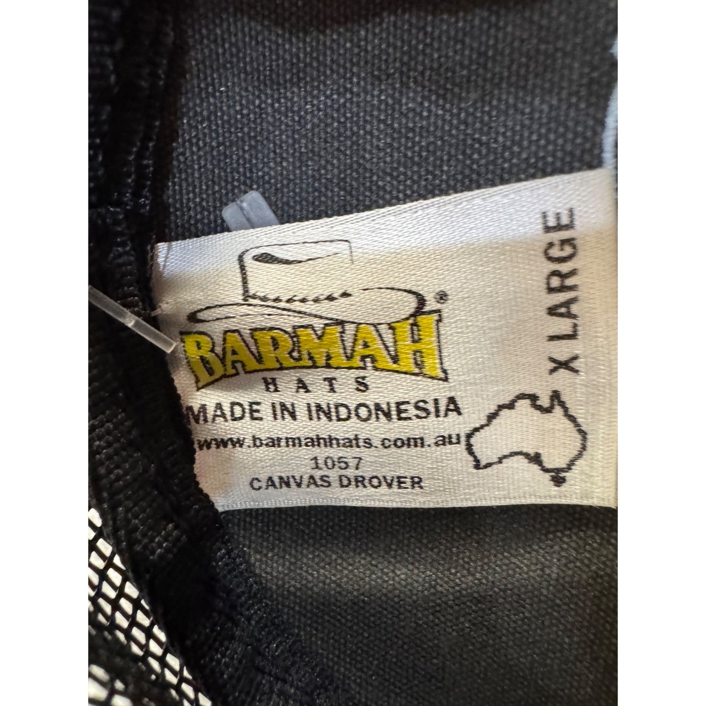 Barmah Canvas Drover Hat X-Large Australian Design Black 9485