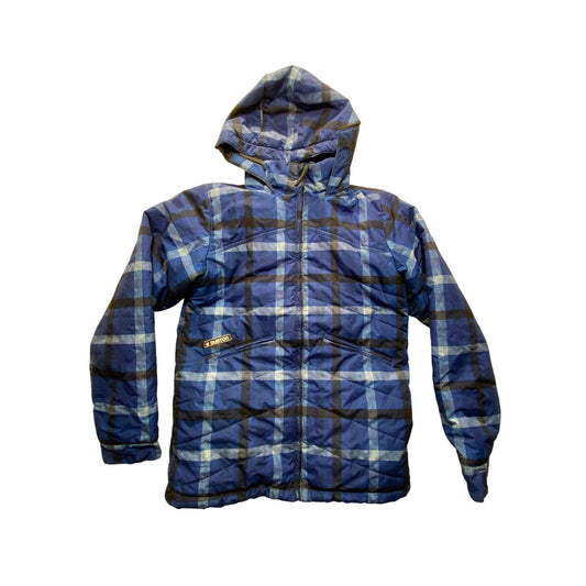 Burton Youth XL "The White Collection" Plaid Ski Jacket #7053