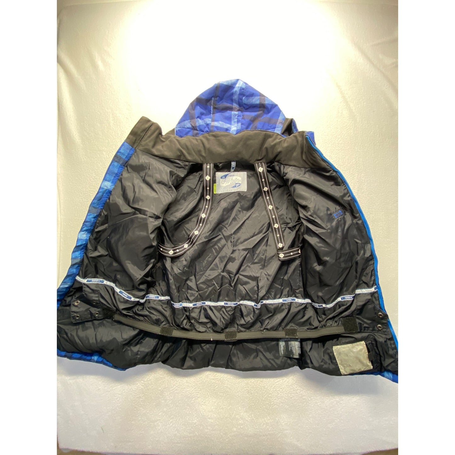 Burton Youth XL "The White Collection" Plaid Ski Jacket #7053