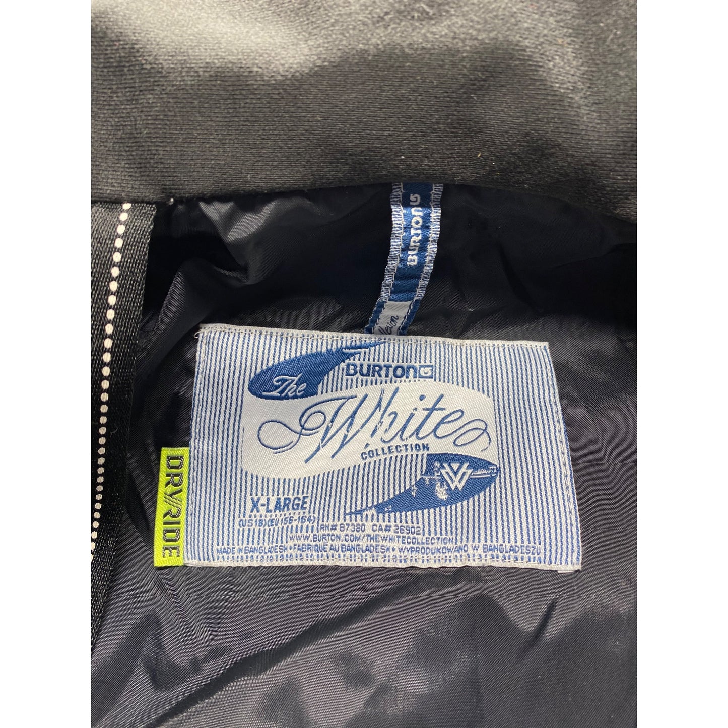Burton Youth XL "The White Collection" Plaid Ski Jacket #7053