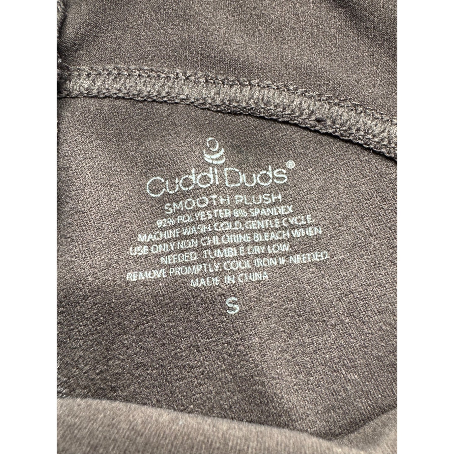Cuddl Duds Smooth Plush Brown Leggings Size Small 32" Length #9924