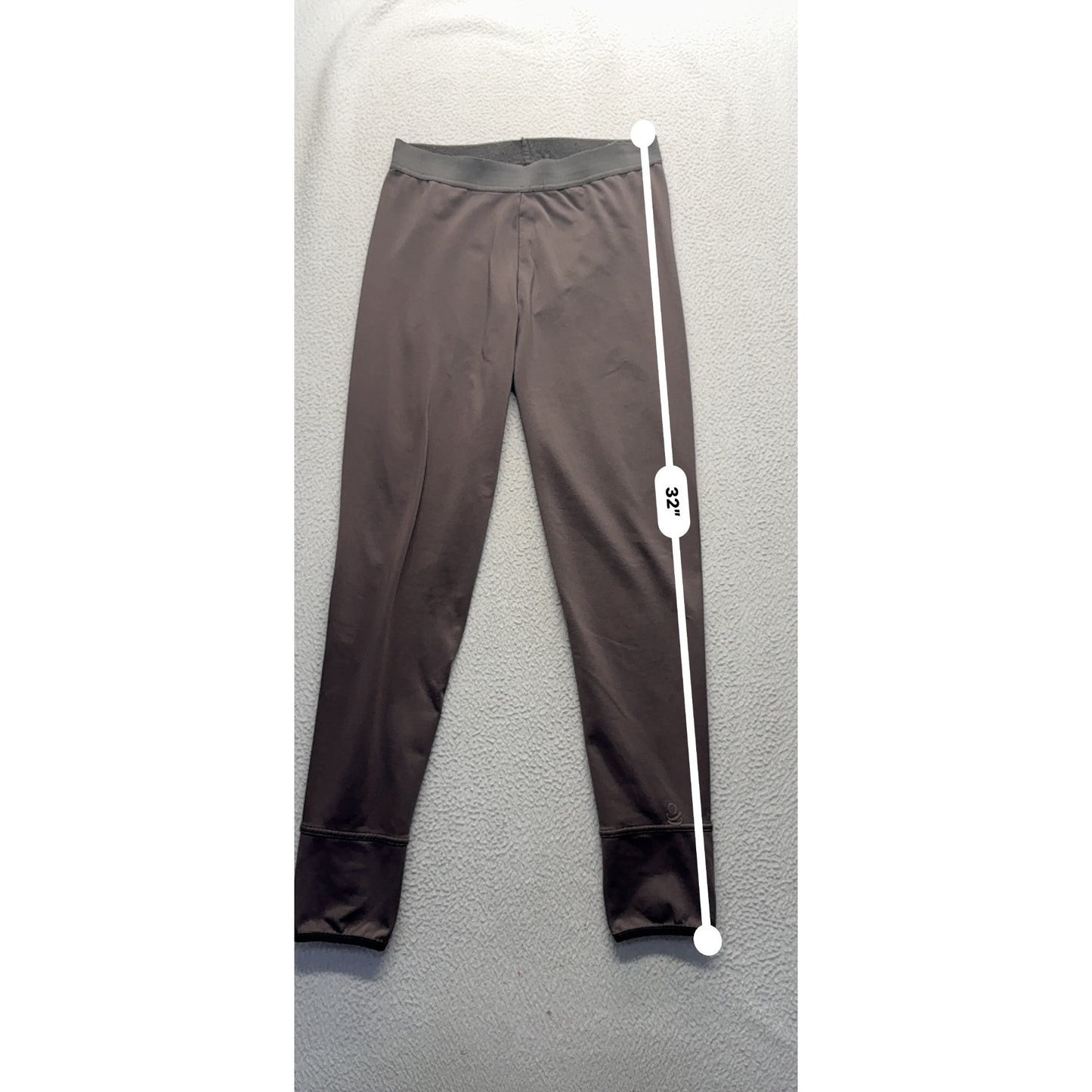Cuddl Duds Smooth Plush Brown Leggings Size Small 32" Length #9924