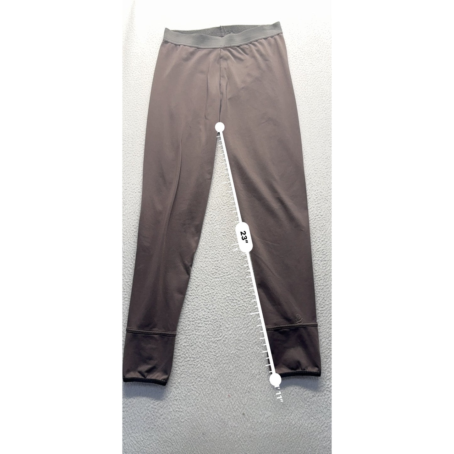 Cuddl Duds Smooth Plush Brown Leggings Size Small 32" Length #9924