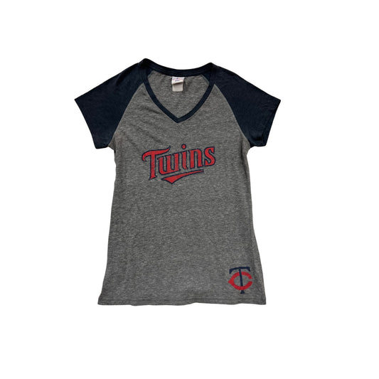 Minnesota Twins V-Neck Raglan T-Shirt #888A