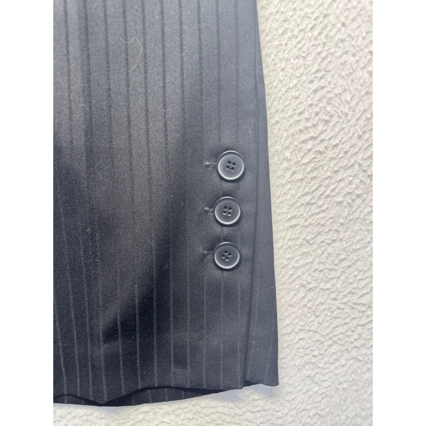 Apt. 9 Ava Black Pinstripe Stretch Crop Pants With Button Accents Size 6 #9260