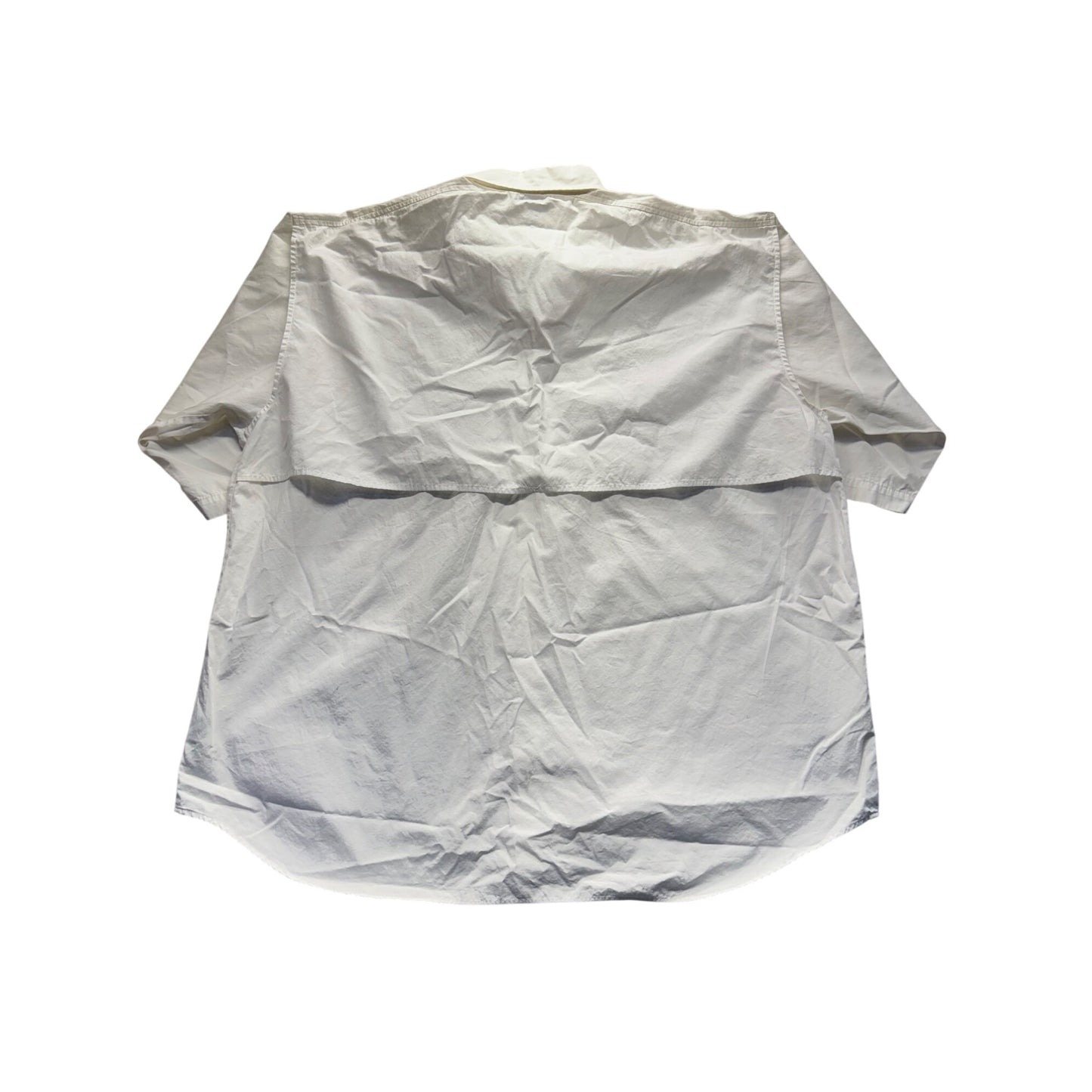 Columbia Short Sleeve Utility Button Down Shirt Outdoor Explorer White Xxl #9587