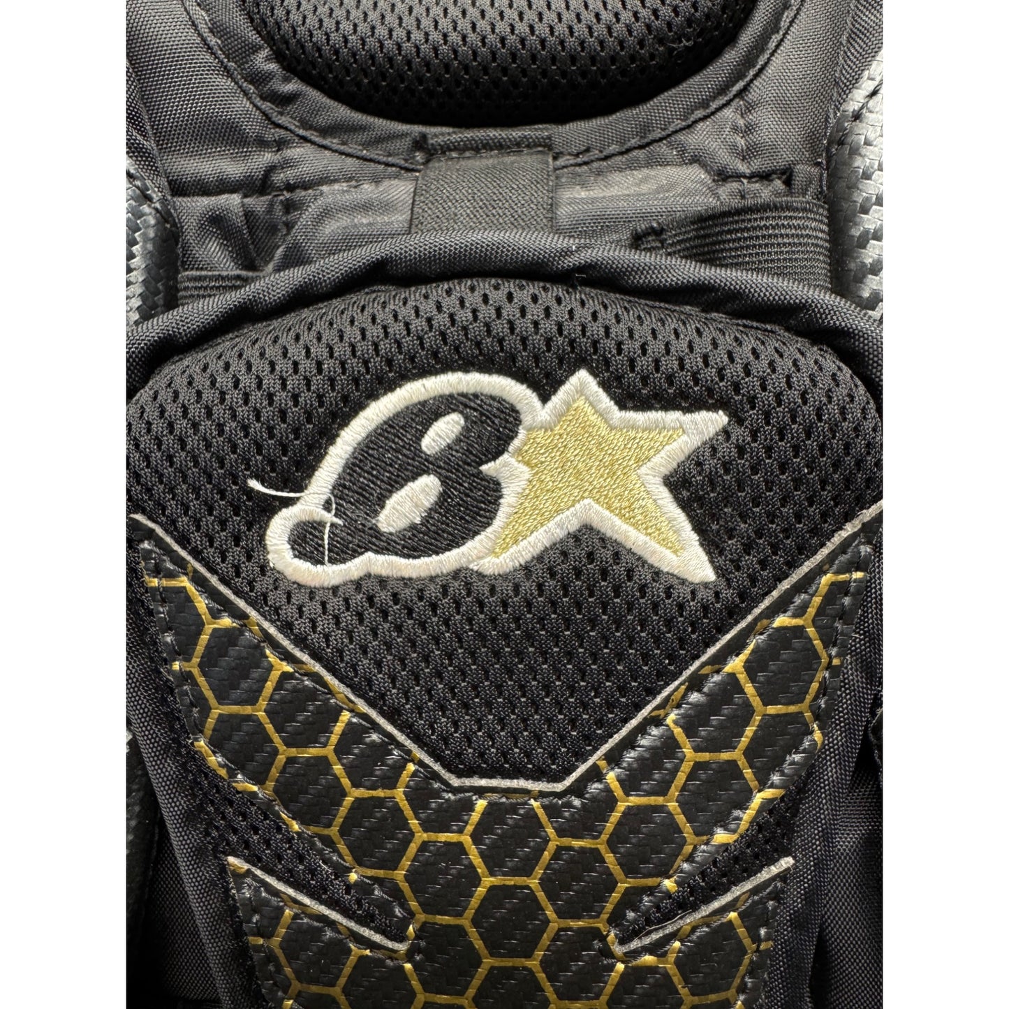 Hockey Chest Protector By 8X Strap System Black/Gold M Impact Foam Padding 110B