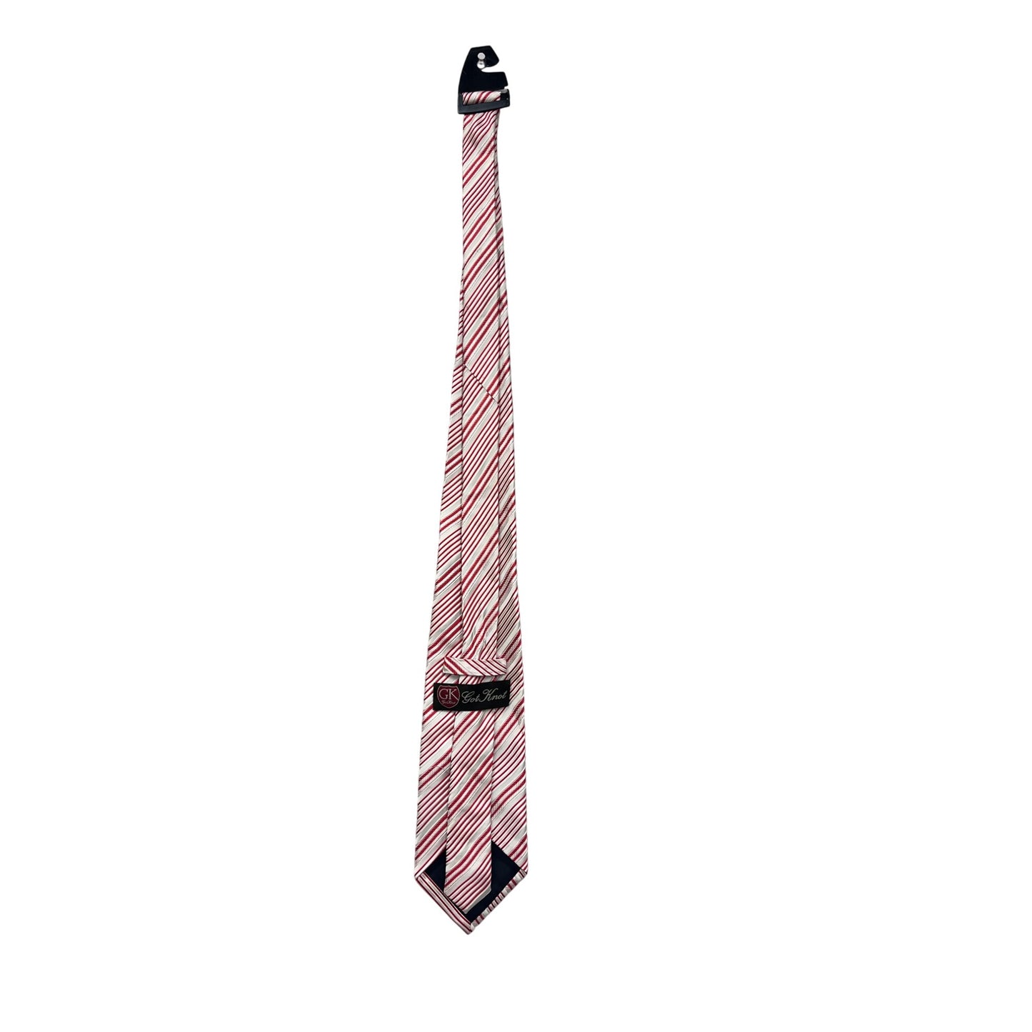 Mens Got Knot Red & White Striped 100% Silk #40A
