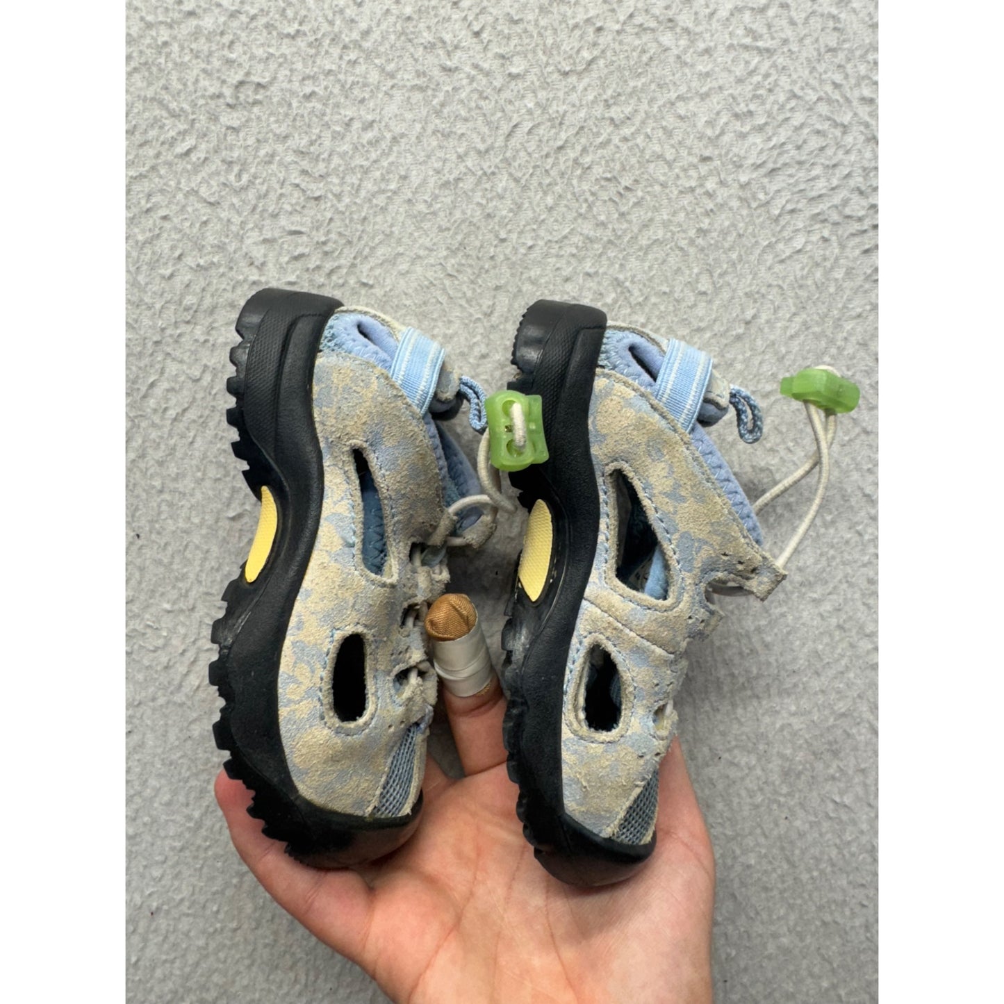 Lands End Blue Open-Toe Sandals With Mesh Panels & Rubber Soles Size 6 #9641