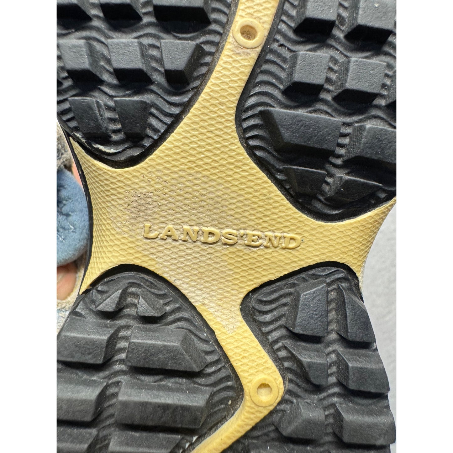 Lands End Blue Open-Toe Sandals With Mesh Panels & Rubber Soles Size 6 #9641