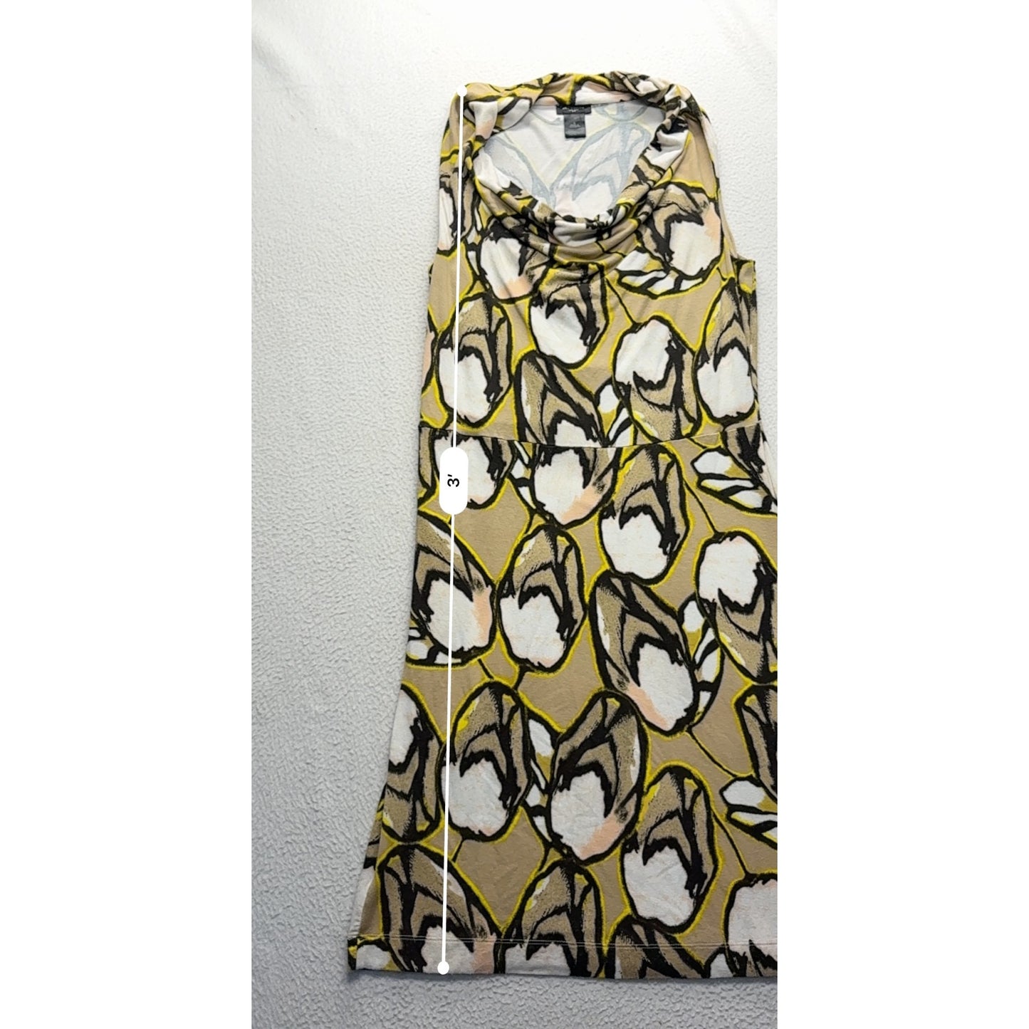 Ann Taylor Sleeveless Cowl Neck Floral Dress S #7704
