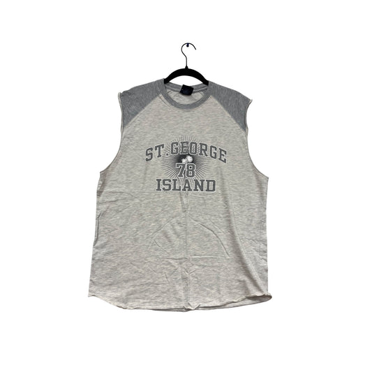 Camp David Sleeveless Tee St. George Island 78 Gray L #613A