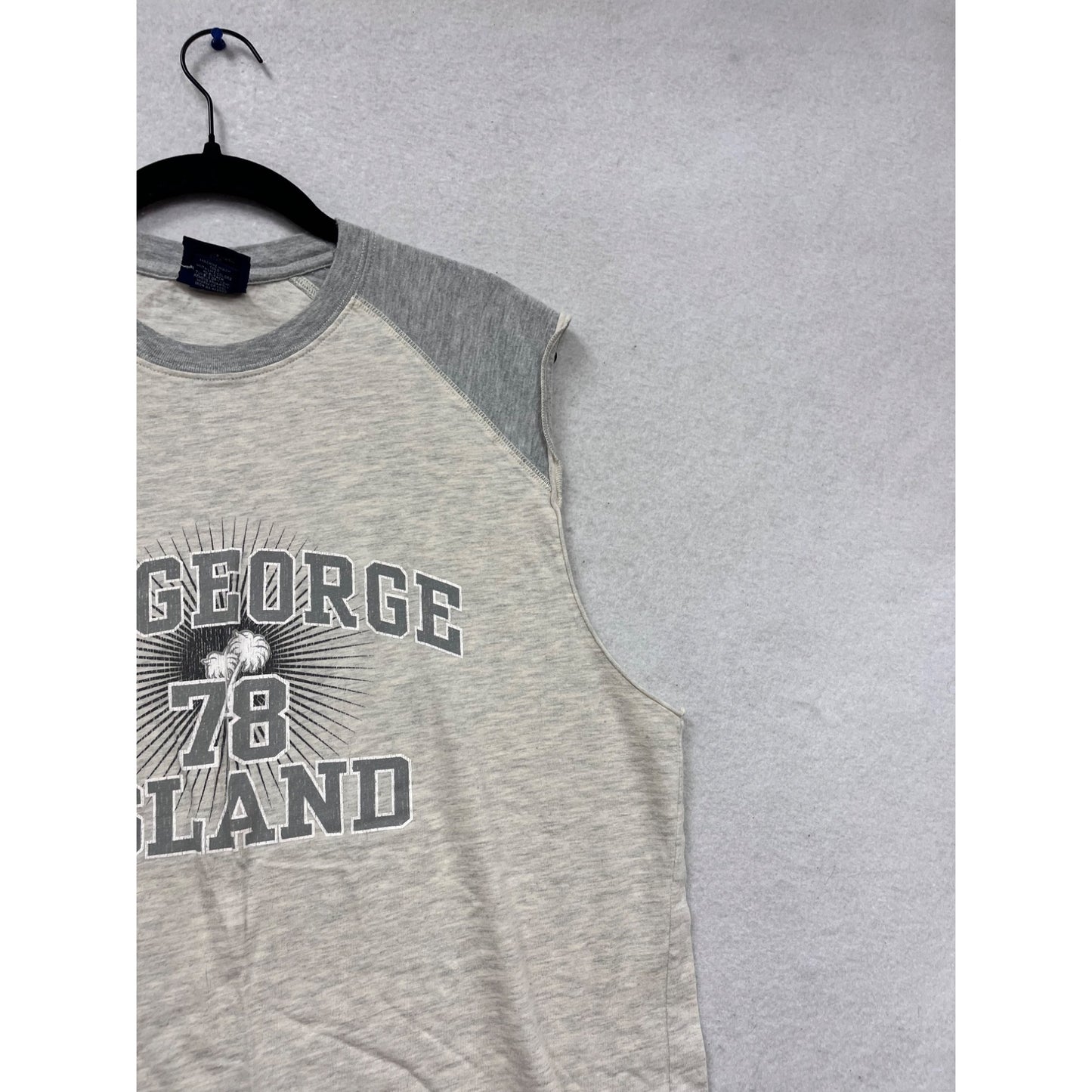 Camp David Sleeveless Tee St. George Island 78 Gray L #613A