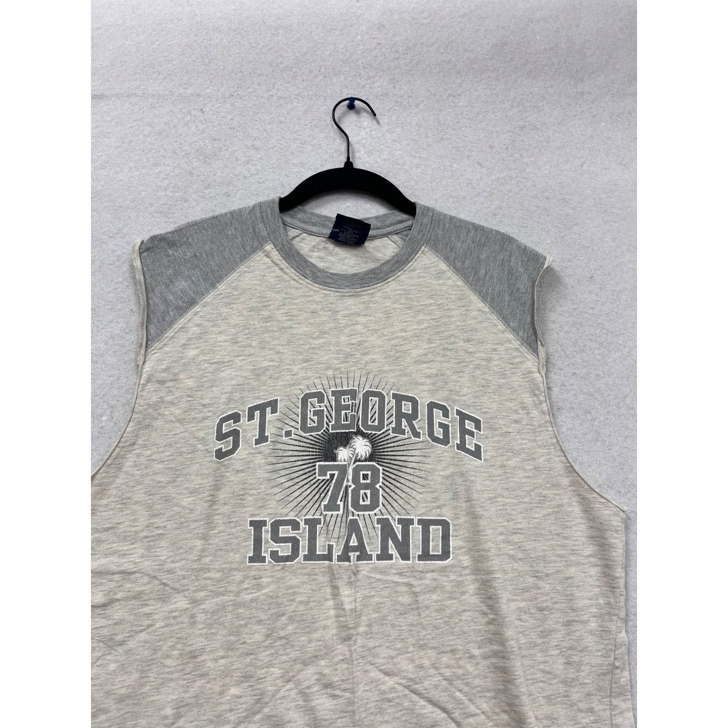 Camp David Sleeveless Tee St. George Island 78 Gray L #613A