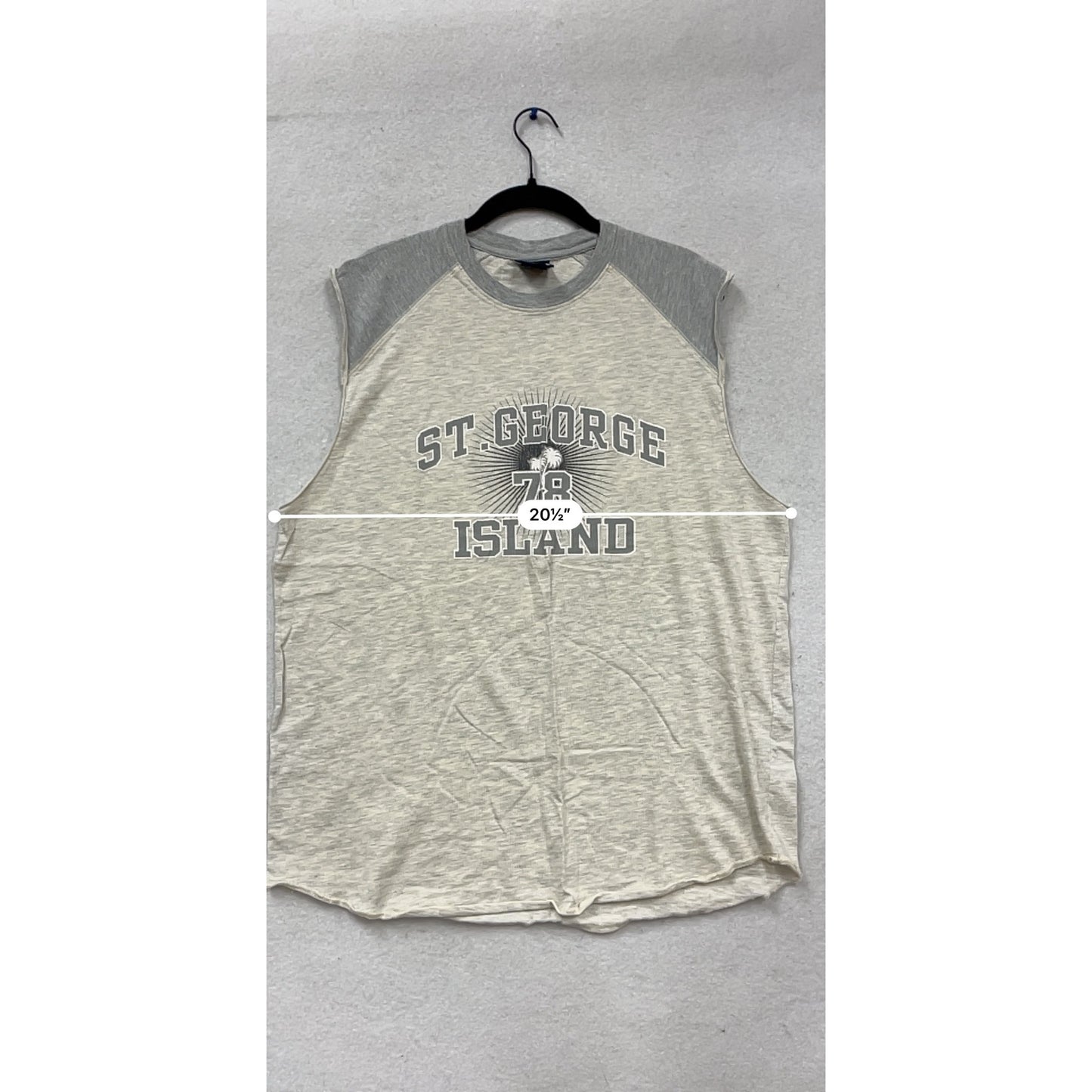 Camp David Sleeveless Tee St. George Island 78 Gray L #613A