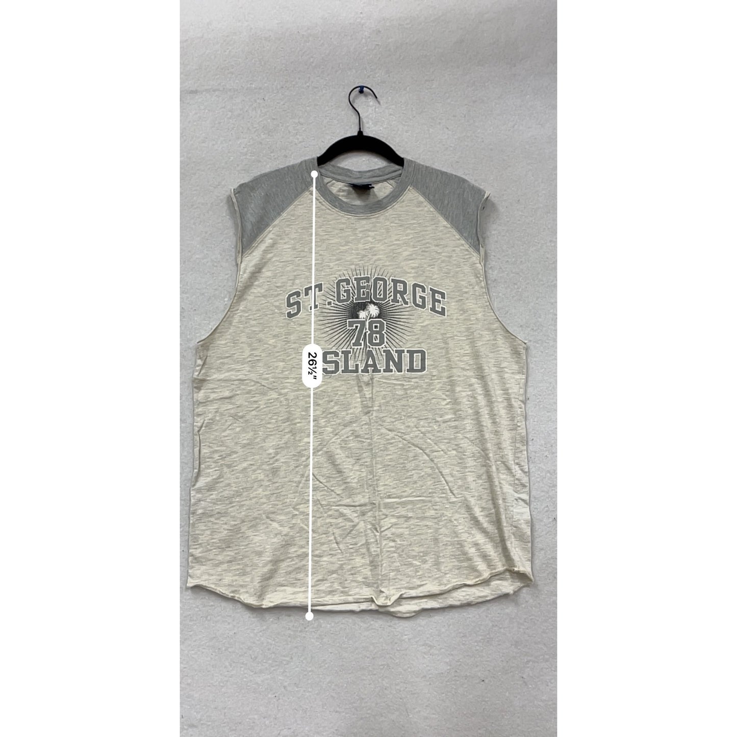 Camp David Sleeveless Tee St. George Island 78 Gray L #613A