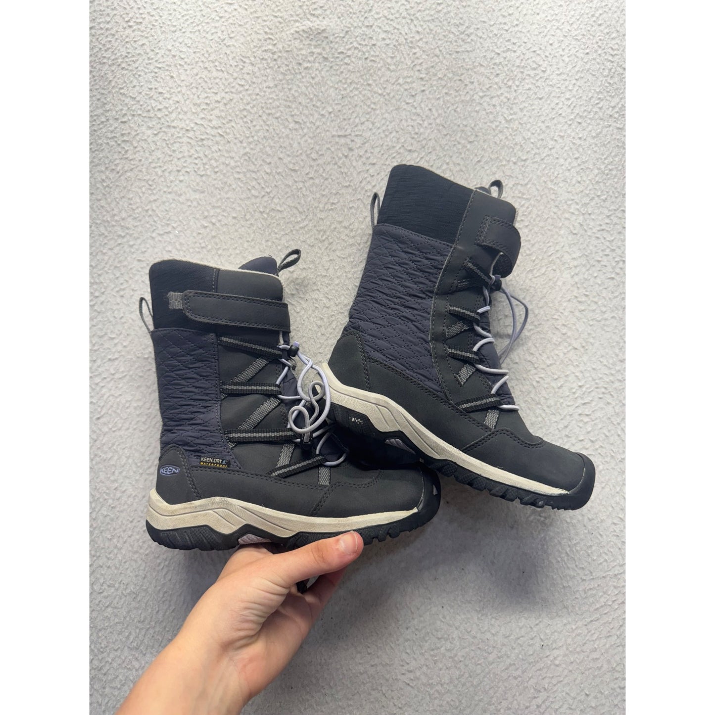 Keen Waterproof Insulated Winter Boots Black & Gray Size 7 #9823