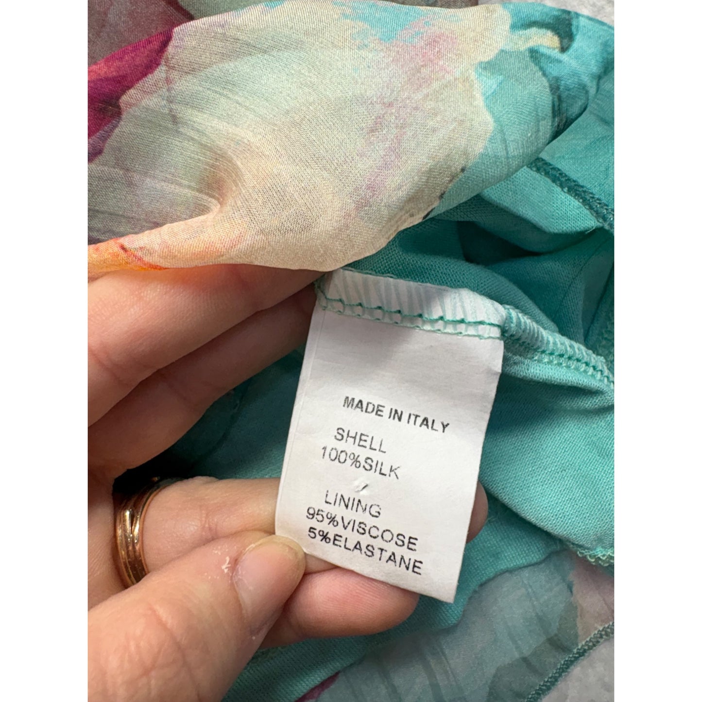 Floral Bell Sleeve Silk Sheer Blouse #7580