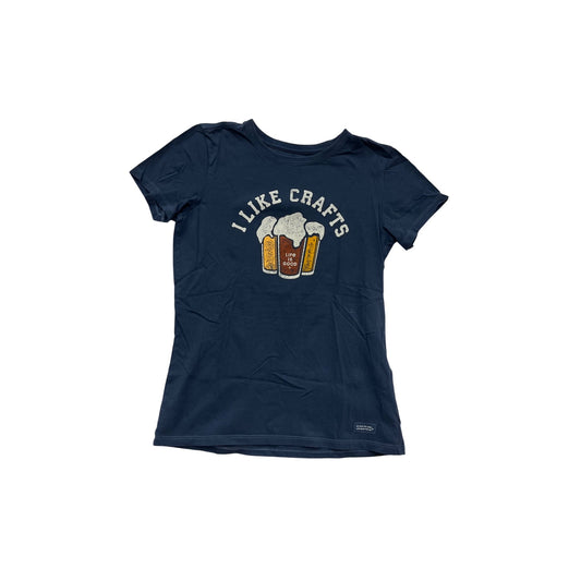 Life Is Good Crusher T-Shirt "I Like Crafts” Casual S #111A