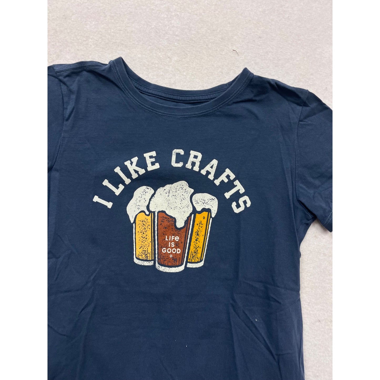 Life Is Good Crusher T-Shirt "I Like Crafts” Casual S #111A