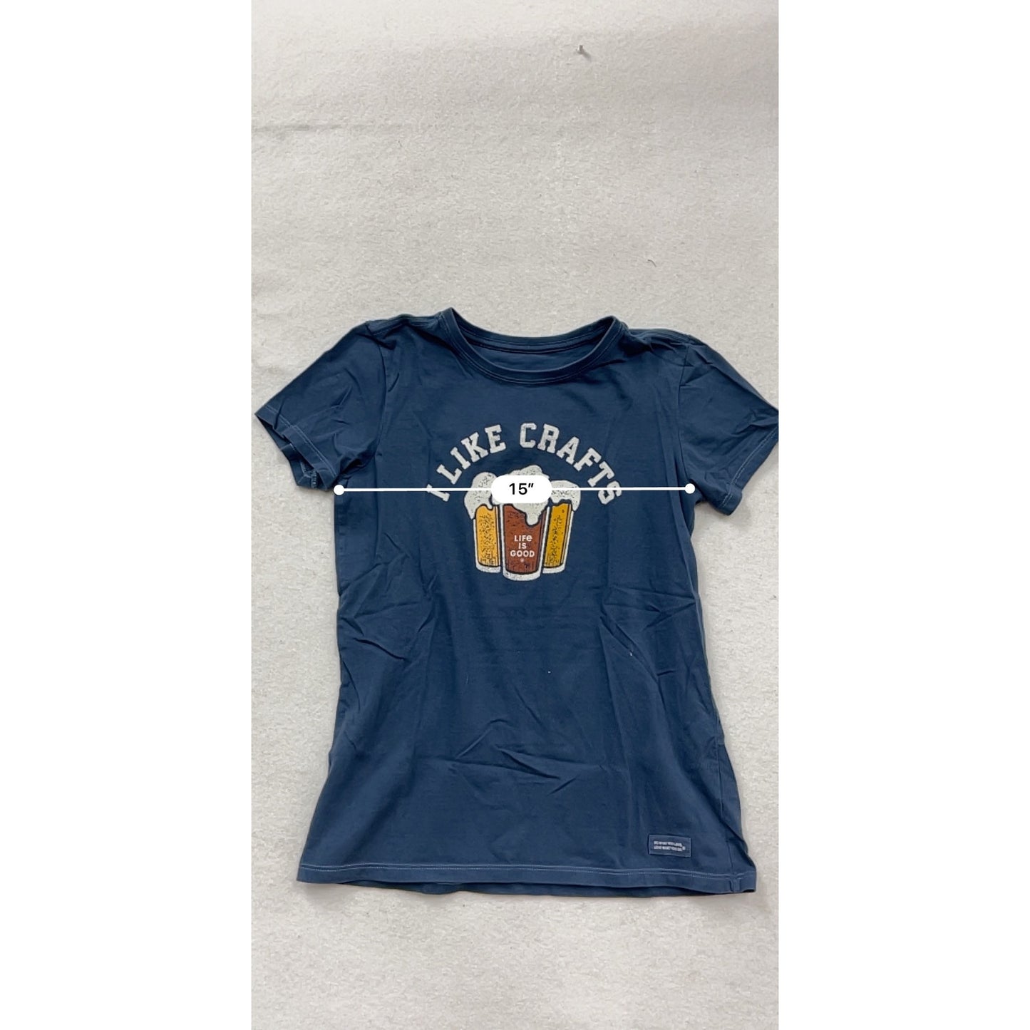 Life Is Good Crusher T-Shirt "I Like Crafts” Casual S #111A