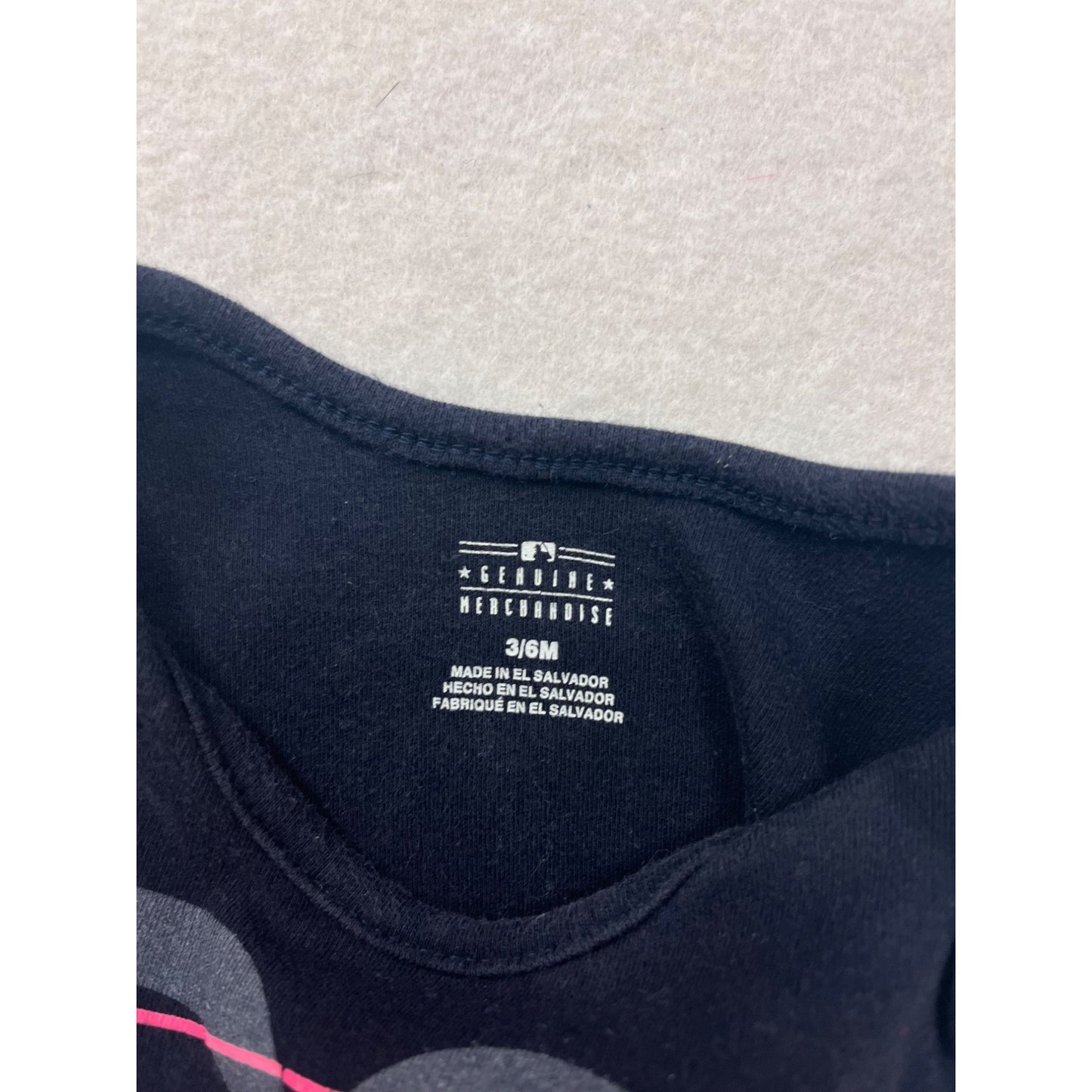 Minnesota Twins Baby Onesie 3/6M Black & Pink Cotton Short Sleeve Bodysuit With Snap closure #6509