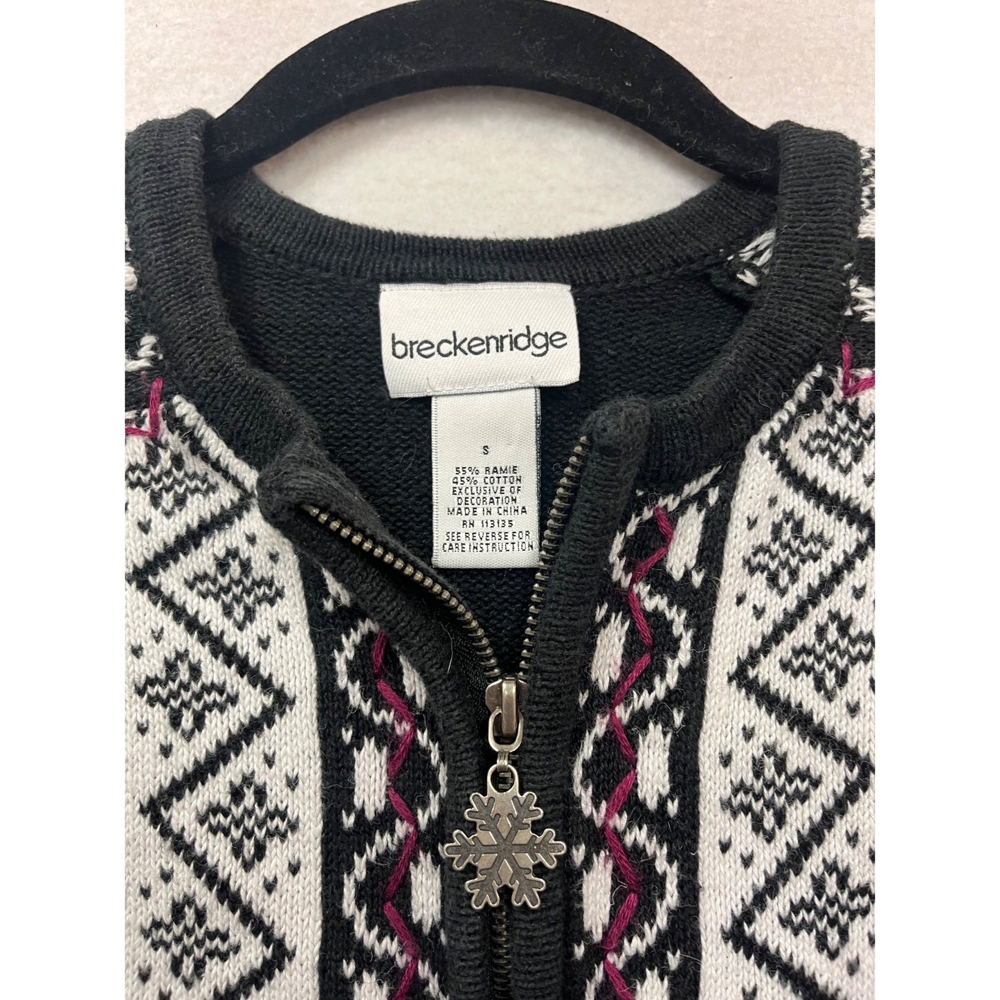 Breckenridge S Nordic Snowflake Cardigan Sweater #997A