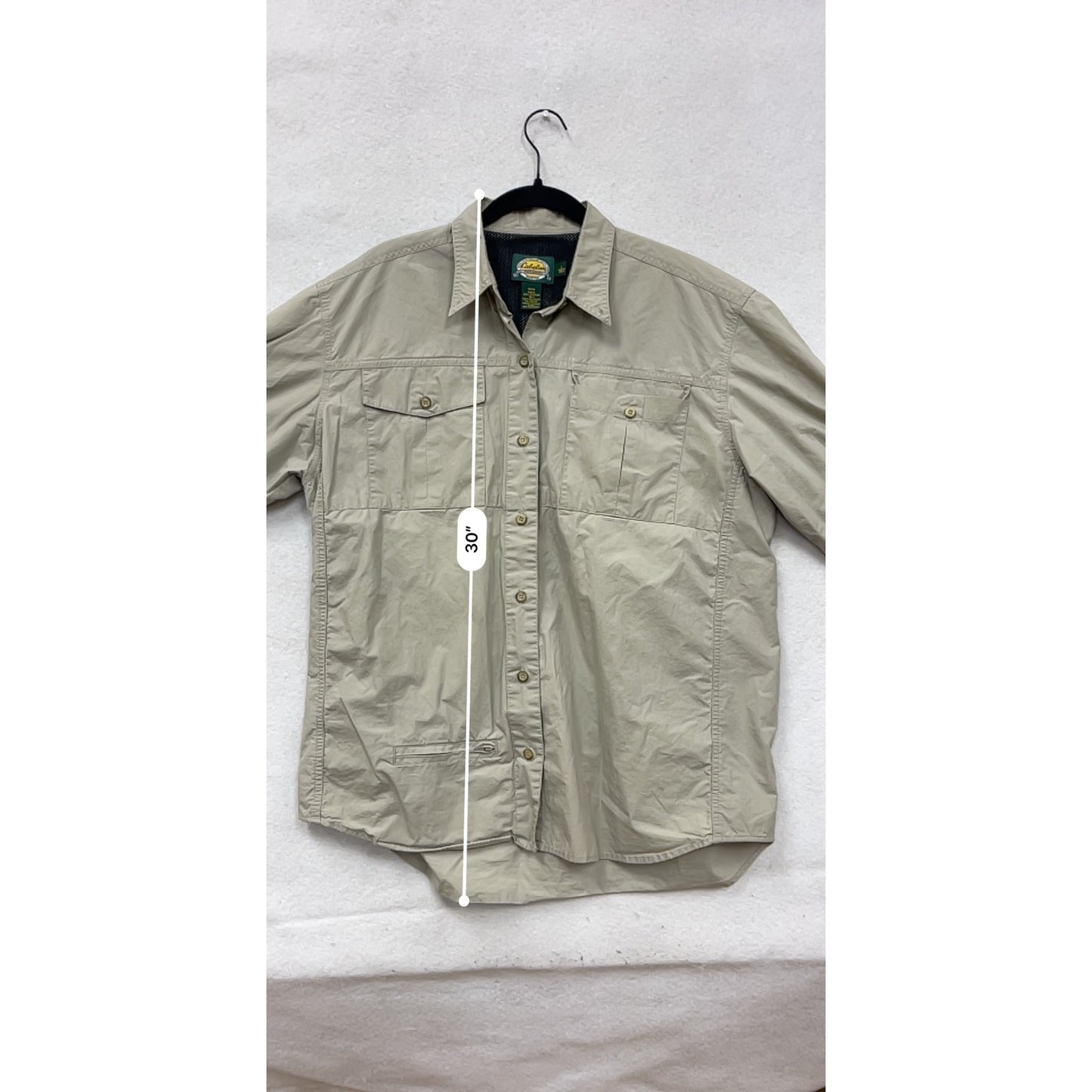 Cabelas Long-Sleeve Button-Up Shirt L #8754
