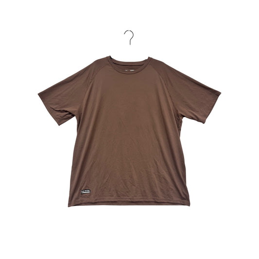 Under Armour Heatgear Loose Fit Brown T-Shirt XL #297A
