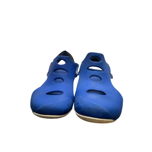 Nike Blue & Black Open-Toe Sandals With Cutout Design & Rubber Soles #9815