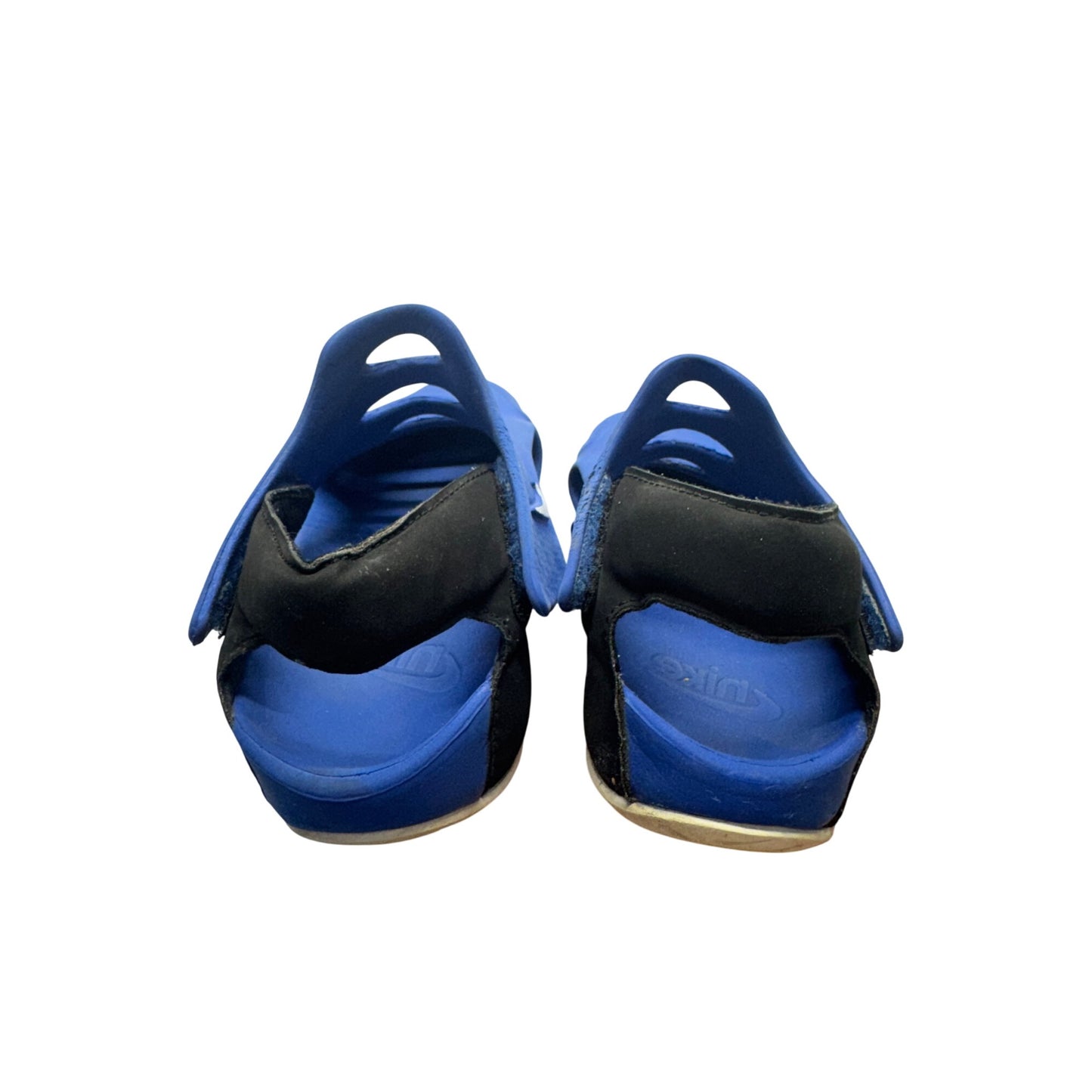 Nike Blue & Black Open-Toe Sandals With Cutout Design & Rubber Soles #9815